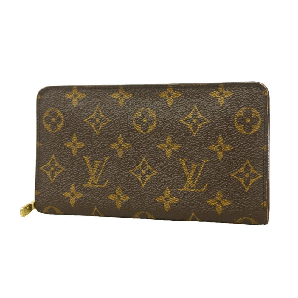 Louis Vuitton Monogram Portemonnaie Zip Long Wallet M61727 Brown Women's